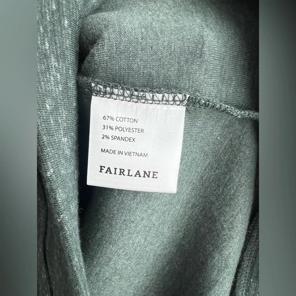 Fairlane Mens Quarter Dark Green Zip Pullover L